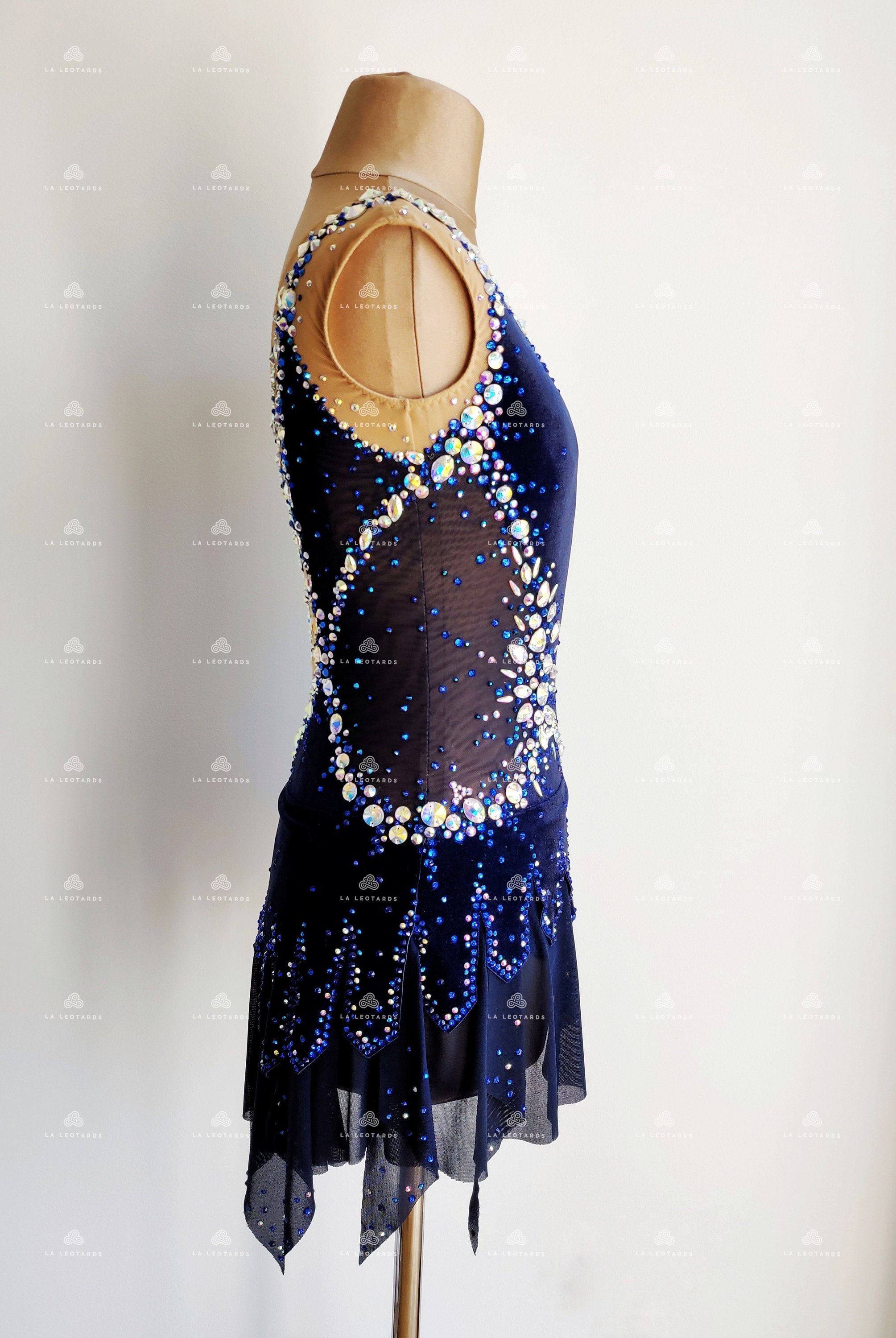 blue sparkle skater dress Norabel