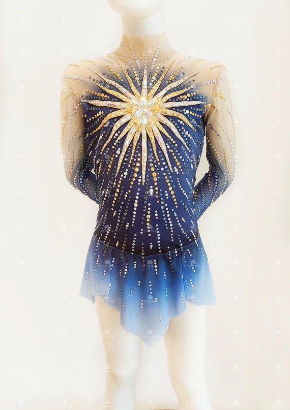 rhinestone skater dress Jerry's Ready to Ship Rhinestone Rhumba #209 Dance Beaded Skating Dress