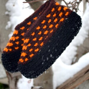 Warm Christmas Slipper For Her, Hand Knitted Wool Slippers, Christmas Gift Womens Slippers, Hand Knit Socks, Gift for Her, Crochet Slippers