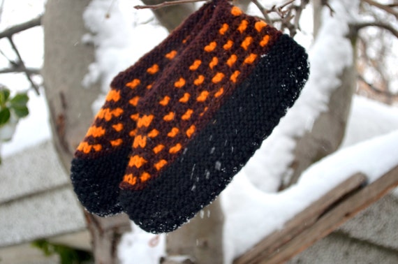 Warm Christmas Slipper For Her, Hand Knitted Wool Slippers, Christmas Gift Womens Slippers, Hand Knit Socks, Gift for Her, Crochet Slippers