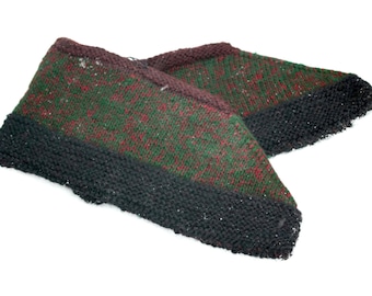 Knit Women Slippers, Fancy Slippers, Vintage Knitted Slippers for Christmas, Hand Knit Socks, Warm Wool Socks, Crochet Slippers Foot Warmers