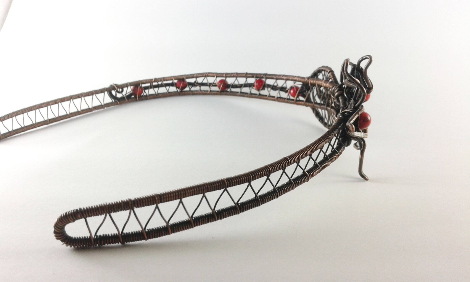 Wire Headband Hair Jewelry Copper Headband Modernistic Etsy