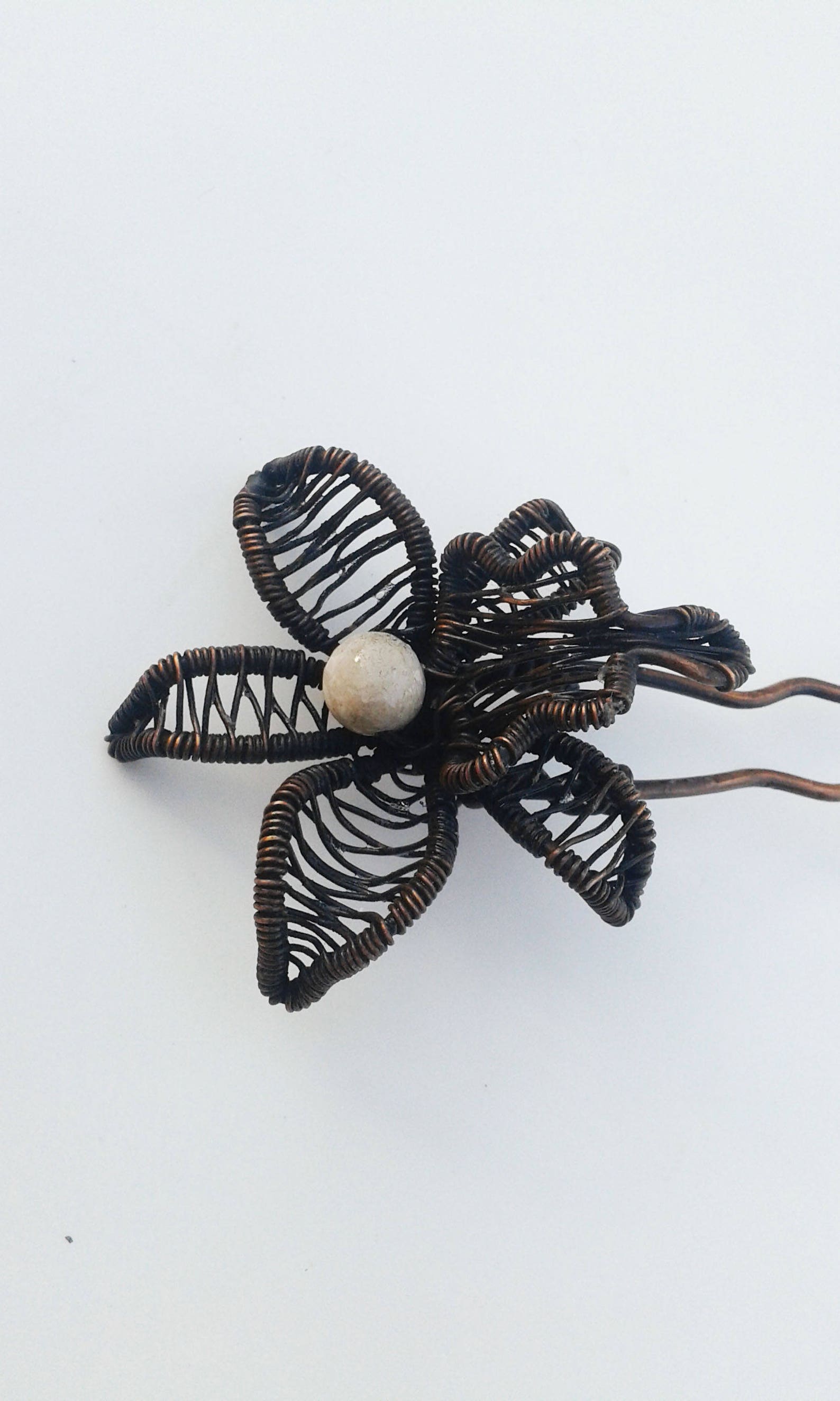 Copper Wire Hair Pin Romantic Hair Fork Hair Accessories Hair Etsy