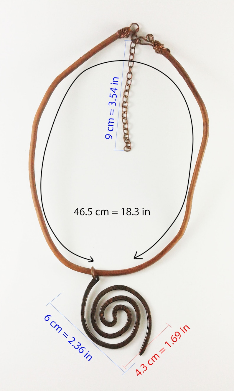 Moana symbol Leather necklace copper wire necklace cool pendant adjustable necklace spiral necklace leather cord necklace energy necklace