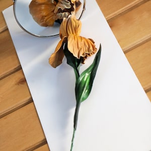 Leather flowers in any colors, single one or full bouquet. image 8