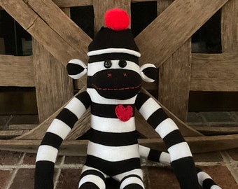 Sock Monkey, Sock Doll, Plushie Sock Monkey