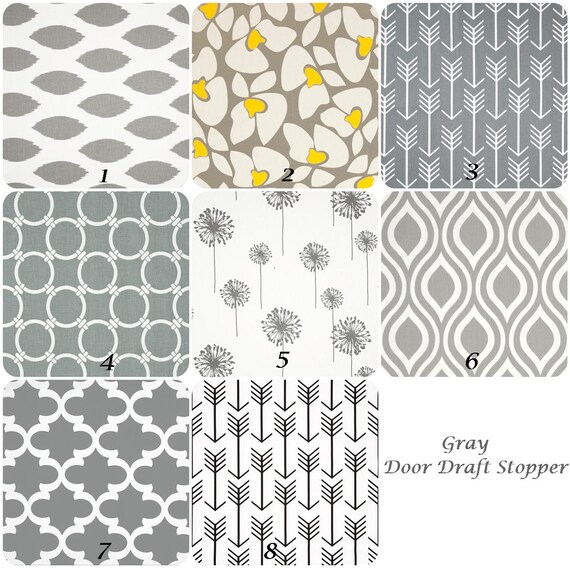 Gray Door Draft Stopper Cover Door Snake Door Draft Guard Door Draft Blocker Window Draft Stopper Damask Door Draft Stopper Energy Saver
