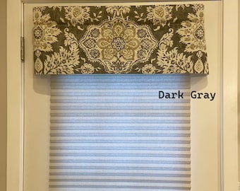 Lined Valance. Farmhouse Valance. Gray Valance Floral Valance Bedroom Valance Valance Curtains, Kitchen Valance, Valances. Window Treatments