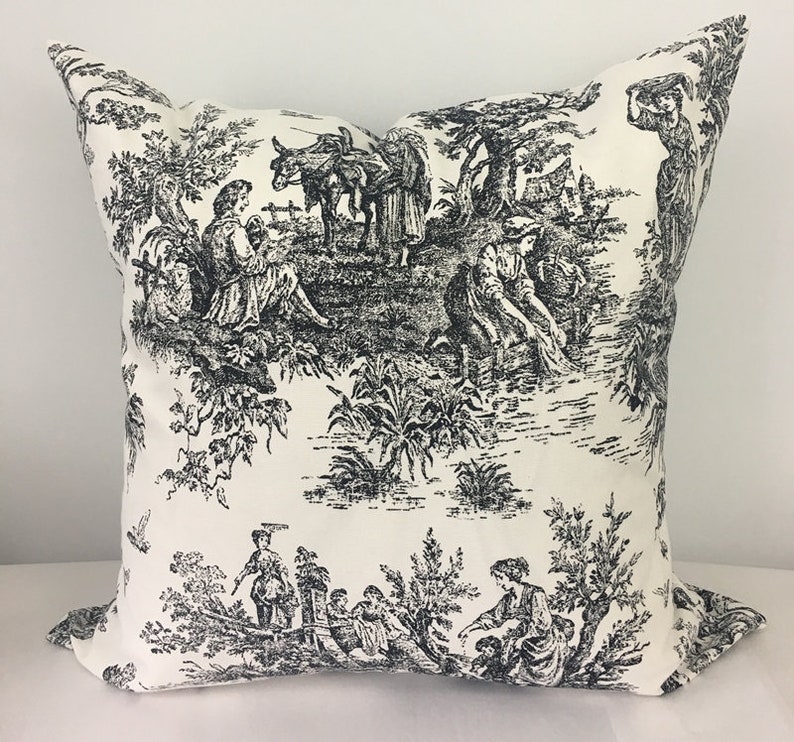 Zipper Pillow Covers. Toile Pillow Cover Euro Shams Decorative Etsy