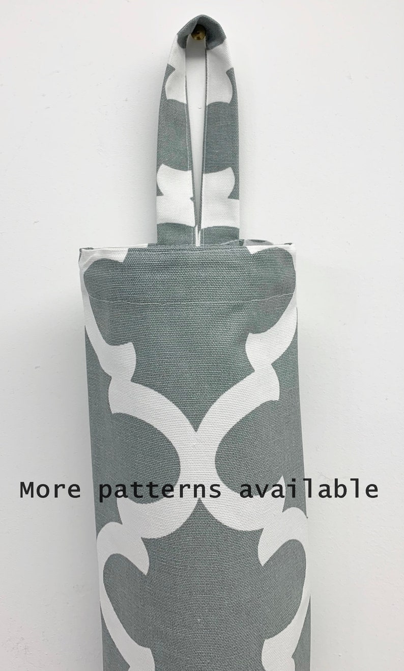 Gray Plastic Bag Holder. Kitchen Bag Storage. Light Gray White Etsy