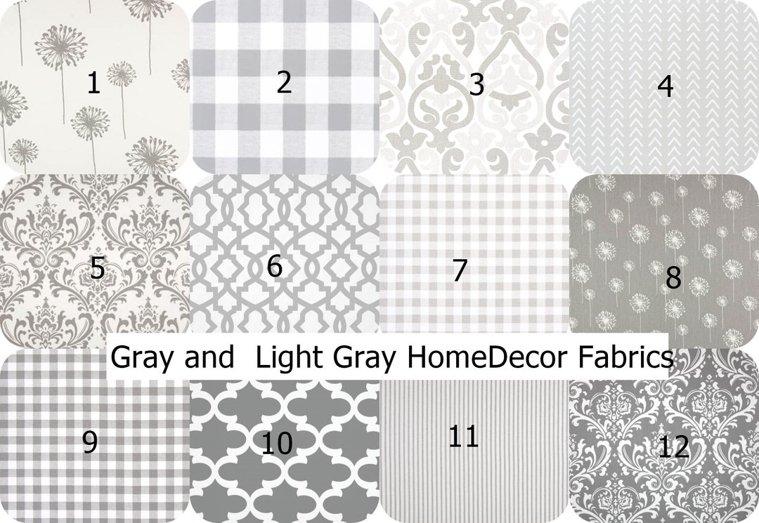 Gray Valance. Light Gray White Valance Check Window Valance, Valance ...