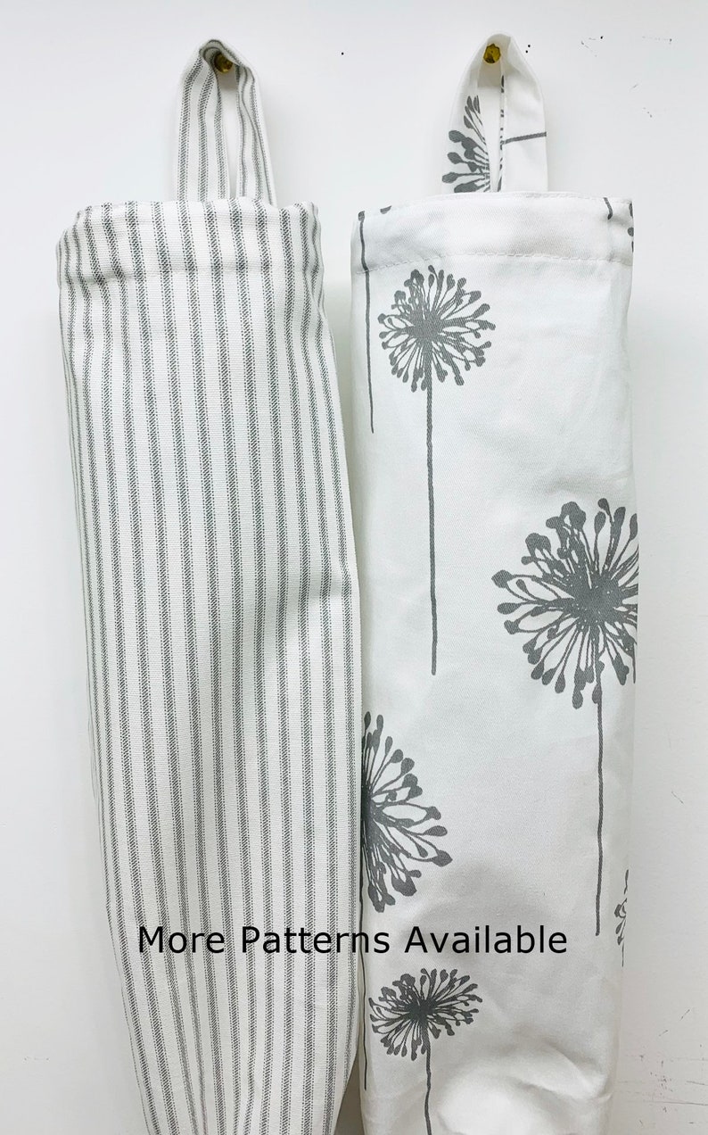 Gray Plastic Bag Holder. Kitchen Bag Storage. Light Gray White Etsy