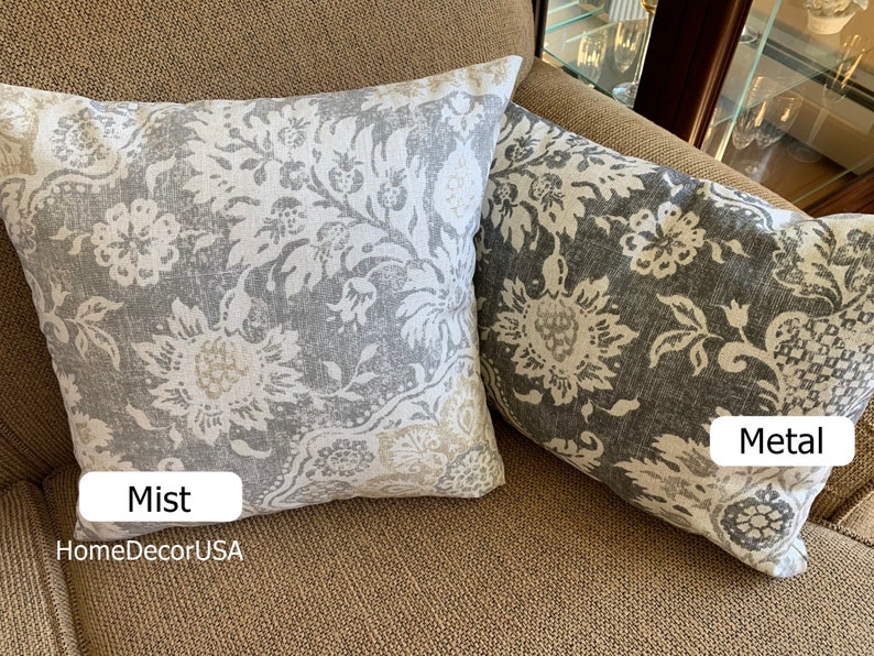 Zipper Pillow Covers. Farmhouse Pillow Cover Gray Pillow Cover Etsy