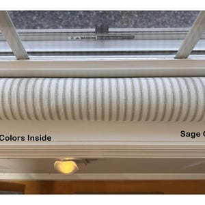 Door Draft Stopper COVER Draft Guard Door Draft Blocker Window Draft Stopper Ticking Striped Black Light Gray Light Green. Sage Green