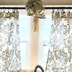 Farmhouse cafe curtain Valance Gray white Valances light Gray curtain. Valance Window Valance Curtains. cafe curtain Kitchen Valance