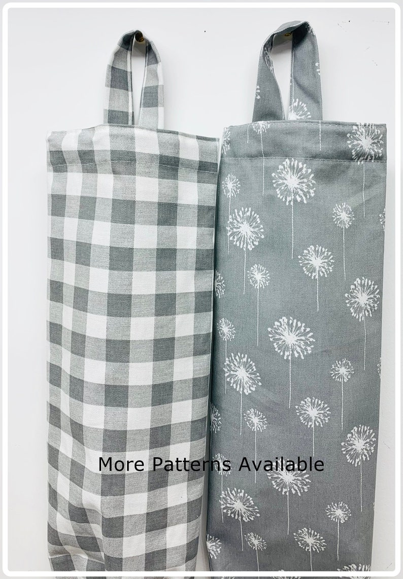 Gray Plastic Bag Holder. Kitchen Bag Storage. Light Gray White Etsy