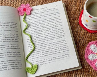 PDF crochet pattern- Flower bookmark by Realm designs