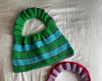 PDF crochet pattern- 'Hold My Ruffle' crocheted summer bag pattern by Realm designs