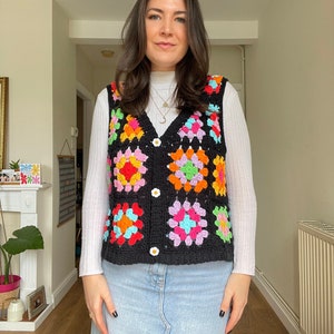 PDF crochet pattern- Grandad’s vest by Realm designs, granny squares vest/waistcoat