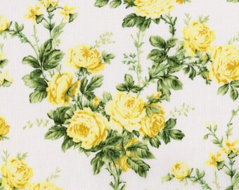 Cottage Shabby Chic Quilt Gate Mary Rose Blue-Grey Rose Bouquets Fabric BTY