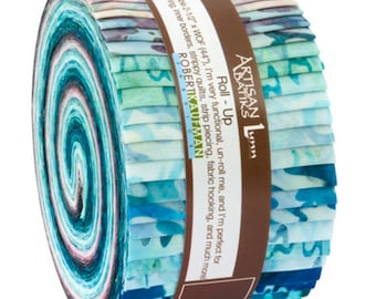 Lunn Studios Artisan Batiks Impressions of Tuscany 2 Roll Up 40 2.5-inch Strips Robert Kaufman