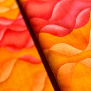 Playa - Dunes Red Orange Fabric by Jinny Beyer - Cotton Fabric