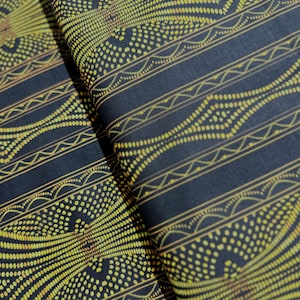 Andalucia - Border Stripe Ochre Fabric by Jinny Beyer - Cotton Fabric