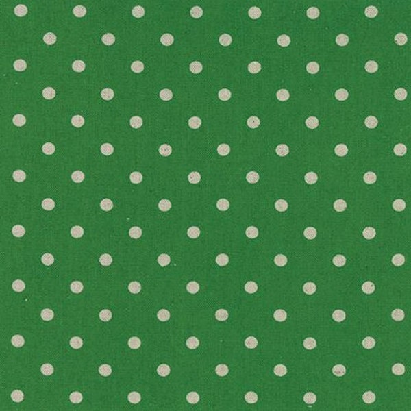 Moda Fabrics - Linen Mochi Dot - Grass Linen Fabric by Momo - Cotton Linen Fabric