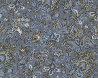 Tela de rayón - Colección Sunset Studio - Rayón arrugado - Floral Paisley Graphite - 50" de ancho