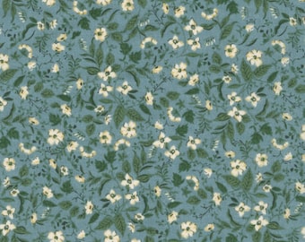 Robert Kaufman - Cotton Lawn - Sevenberry Petite Nostalgia Lawn Vintage Blue Fabric - Cotton Lawn Fabric