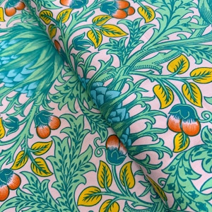 108" Wide - Kaffe Fassett and Morris & Co. - Artichoke - Lavender Wide Sateen Quilt Backing Fabric - Cotton Fabric