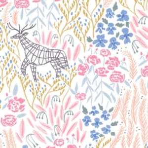 Topiary - White Fabric by Dear Stella Designs - Cotton Fabric