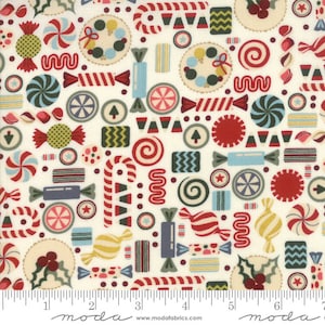 Winter Village - Sugar Plum - White Paper by BasicGrey - Cotton Fabric