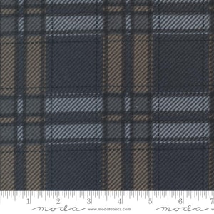 Flannel - Farmhouse Flannels III - Moose Plaid Graphite Pewter Flannel Fabric by Primitive Gatherings - Cotton Flannel Fabric