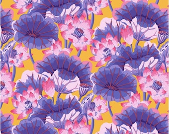 Kaffe Fassett Lake Blossoms Lila Stoff von Philips Free Spirit