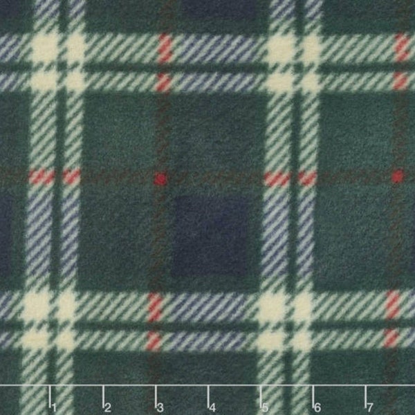 Fleece - Winterfleece Prints - 58"/60" Wide - Plaids & Checks - London Plaid Navy Fleece Fabric