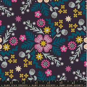 Pivot Wildflower Linen Canvas in Eggplant Pivot Wildflower Linen Canvas in Eggplant