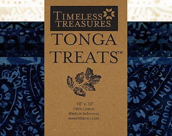 Tela batik Liberty de 25 cm: Pastel de capas Tonga Treats