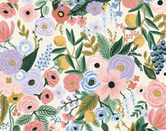 Garden Party Ivory Fabric by Rifle Paper Co. - Cotton Fabric