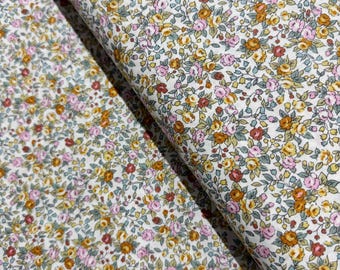 Sevenberry Bouquet Cotton Fabric: Summer Floral Print