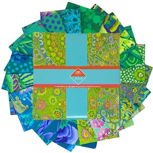 Kaffe Fassett Tidal Tygrutor: 25 cm Lagerkaka, 42 st