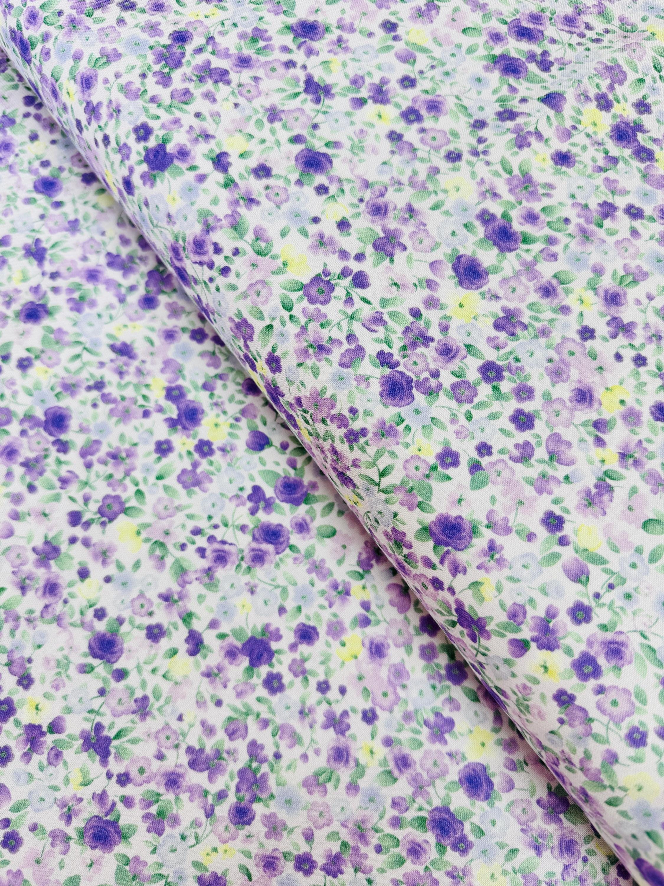 Tiny Antique Floral Lilac Fabric by Timeless Treasures – 100% Cotton ...