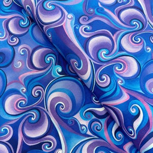 Hydrangea Bliss - Hydrangea Swirls Pattern Fabric by Chong-a Hwang - Digital Print - Cotton Fabric