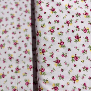 Tossed Tiny Rose Pink Fabric - Digital Print - Cotton Fabric - Etsy
