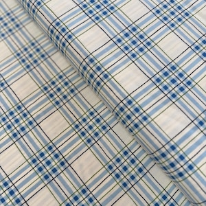 On Lake Time – Lakehouse Plaid Cloud White Fabric by Moda | 100% Cotton Quilting Fabric | 56124-11 by Deb Strain