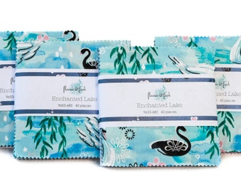 RJR Fabrics - Enchanted Lake Charm Pack - 42, 5" x 5" Precut Fabric Squares