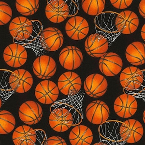 Basketbal- en hoepelstof van Gail Cadden - katoenstof