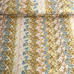 Fairy Briar Metallic Cream/Gold - Metallic Cotton Fabric