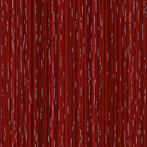 May include: A red background with a pattern of white vertical lines. The lines are made up of small white dots.