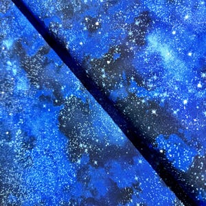 Owl Always Love You - Twinkling Night Sky Fabric - Digital Print - Cotton Fabric
